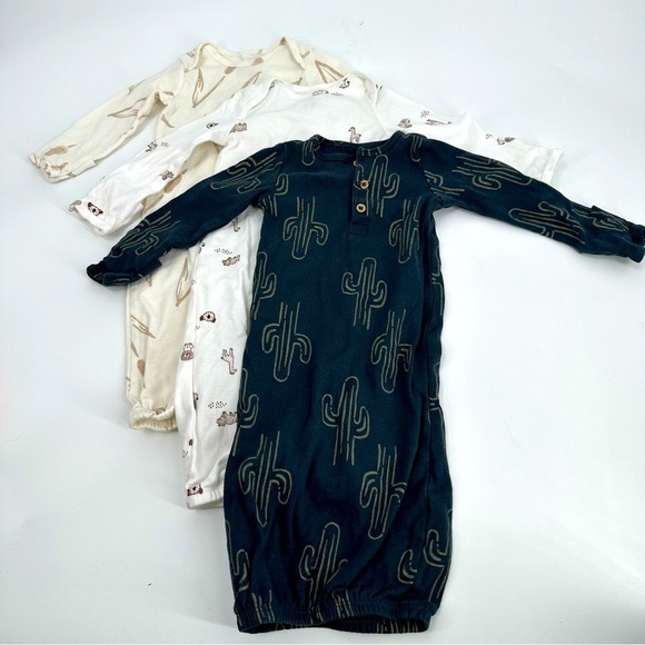 CARTER'S 3 Months Set of 3 Boho Night Gowns - Picture 1 of 5